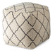 Lattice - Square Pouf - Beige - JaxCo Furniture