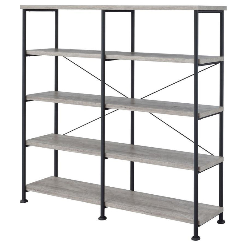 Analiese - 4-Shelf Double Bookshelf - JaxCo Furniture