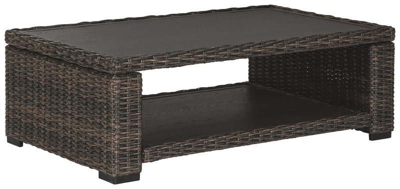 Grasson - Brown - Rectangular Cocktail Table - JaxCo Furniture