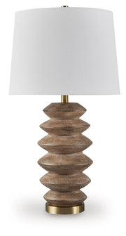 Jyllyard - Brown / Gold Finish - Poly Table Lamp - JaxCo Furniture