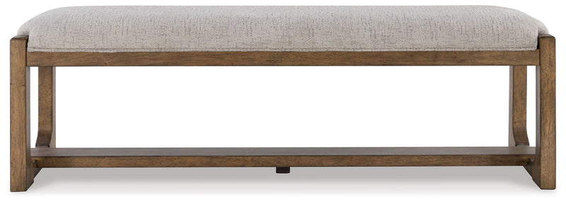 Cabalynn - Oatmeal / Light Brown - Large Uph Dining Room Bench - JaxCo Furniture