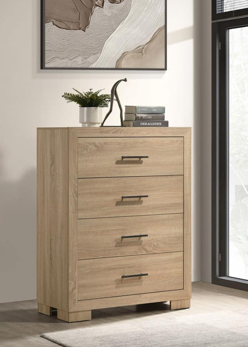 Arielle - 4-Drawer Bedroom Chest Of Drawers - Light Oak - JaxCo Furniture
