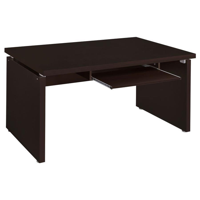 Skylar - L-Shape Desk With Mobile File Cabinet - Cappuccino - JaxCo Furniture