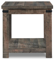 Hollum - Rustic Brown - Square End Table - JaxCo Furniture