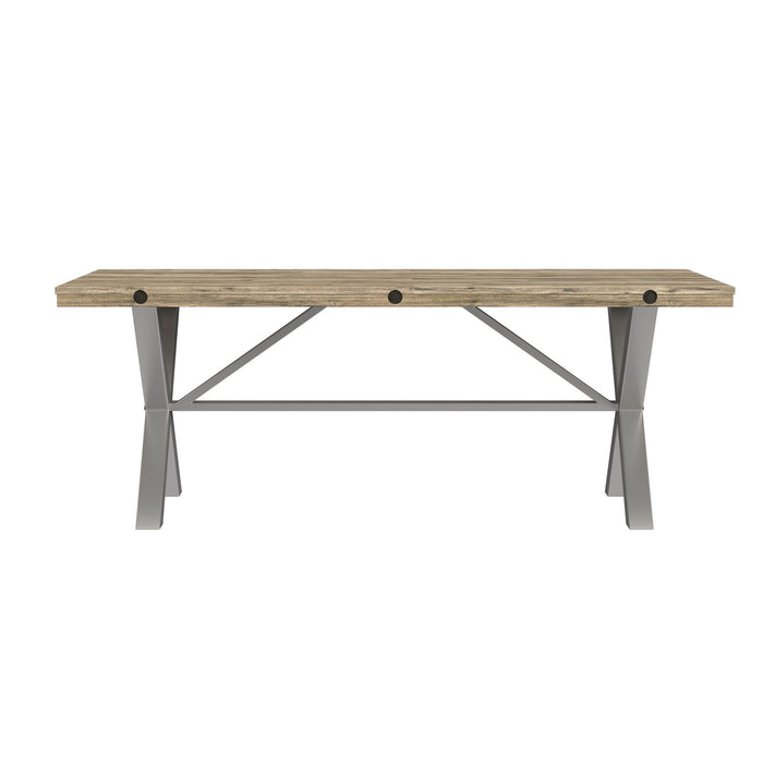 Callista - Rectangular Table - Beach/Natual Metal - JaxCo Furniture