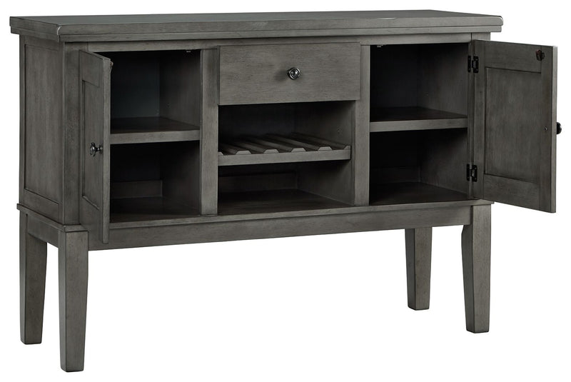 Hallanden - Gray - Dining Room Server - JaxCo Furniture