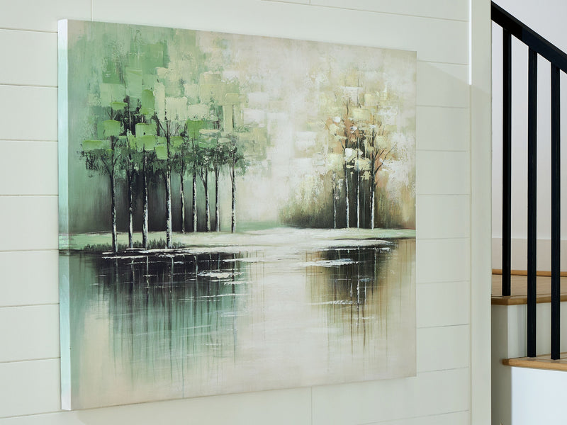 Garlenridge - Green / Tan / White - Wall Art - JaxCo Furniture
