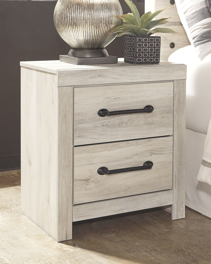 Cambeck - Whitewash - Two Drawer Night Stand - JaxCo Furniture