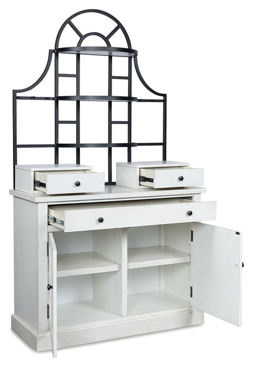 Greddinton - White - Baker's Rack - JaxCo Furniture