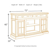 Roddinton - Dark Brown - 2 Pc. - 74" TV Stand with Electric Infrared Fireplace Insert - JaxCo Furniture