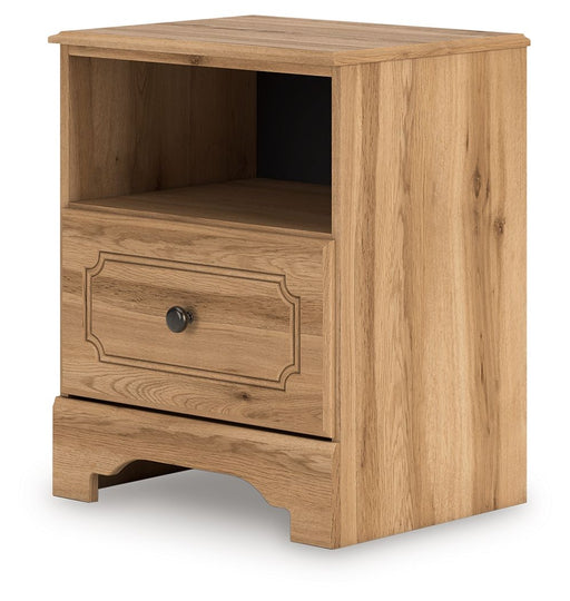 Aleaport - Warm Brown - One Drawer Night Stand - JaxCo Furniture