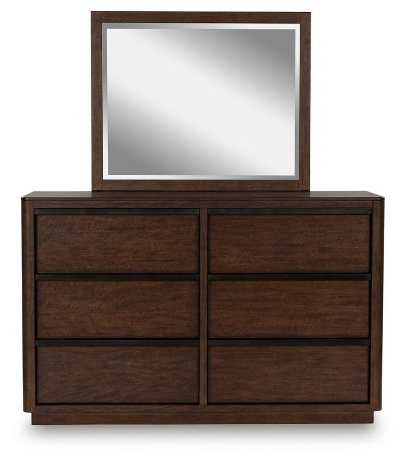 Dilenno - Dark Brown - Dresser And Mirror - JaxCo Furniture
