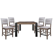 Cedar Fork - Square Counter Height Dining Table - Smoked Arabica - JaxCo Furniture