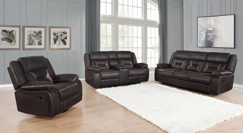 Greer - Upholstered Reclining Sofa Set - JaxCo Furniture