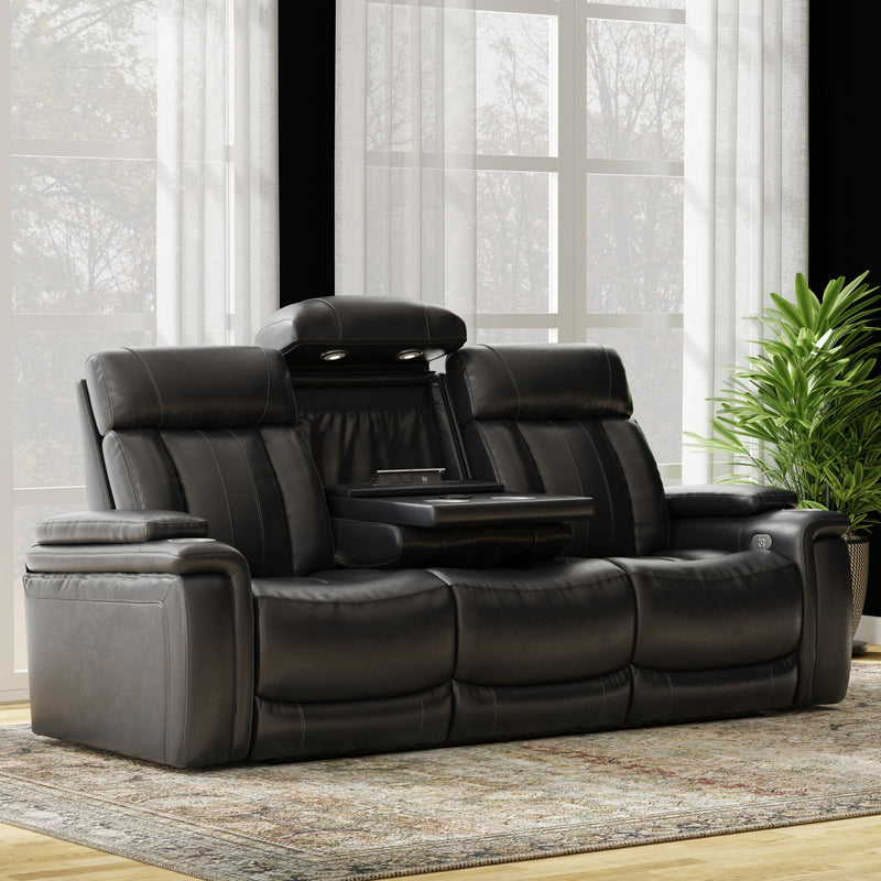 Royce - Power Drop Down Console Sofa - JaxCo Furniture