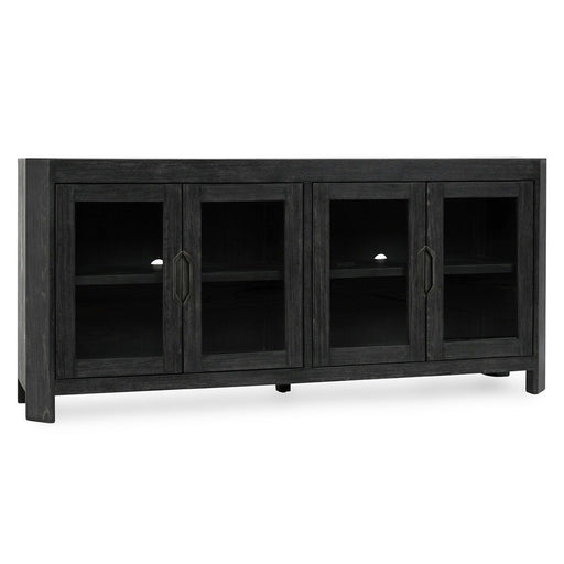 Macarthur - Reclaimed Oak 4 Door Cabinet - Antique Black - JaxCo Furniture