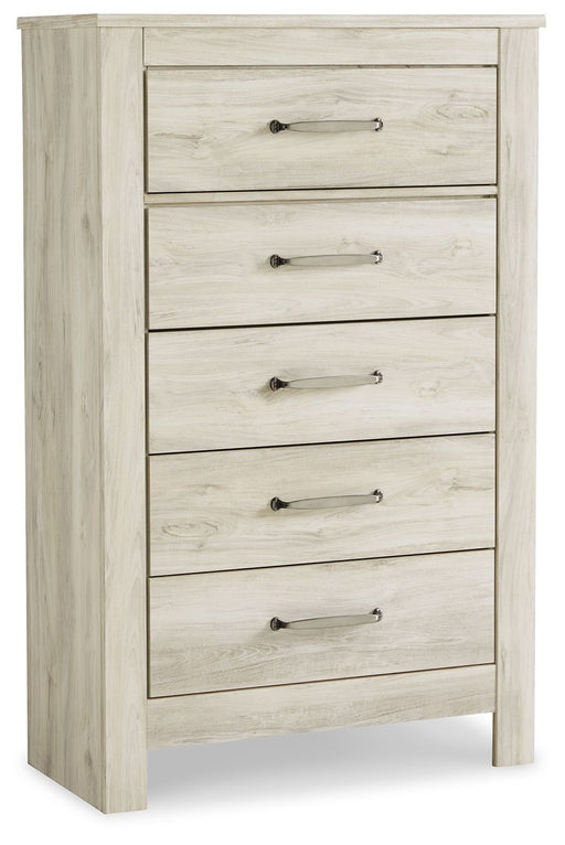 Bellaby - Whitewash - Five Drawer Chest - JaxCo Furniture