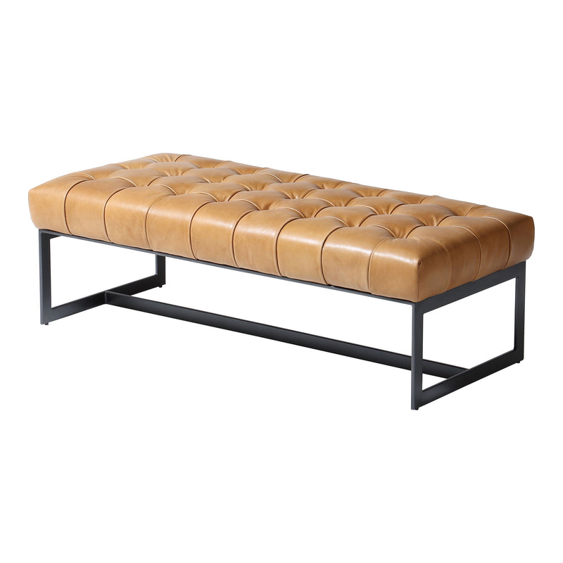 Wyatt - Leather Bench - Beige - JaxCo Furniture