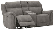 Next-Gen Durapella - Reclining Power Loveseat With Console - JaxCo Furniture