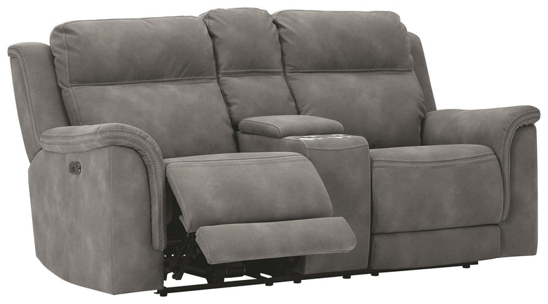 Next-Gen Durapella - Reclining Power Loveseat With Console - JaxCo Furniture
