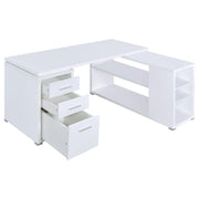 Yvette - 3-Drawer L-Shape Computer Desk - JaxCo Furniture