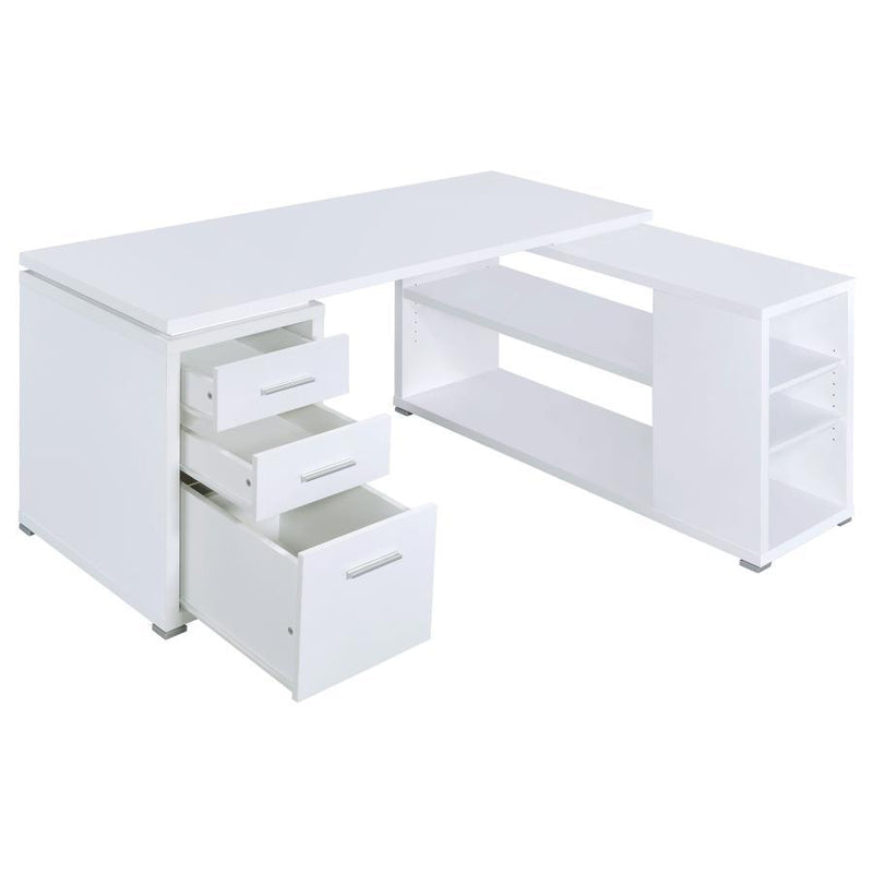 Yvette - 3-Drawer L-Shape Computer Desk - JaxCo Furniture