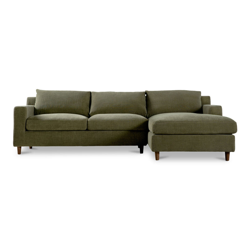 Hutton - Right Sectional - Olive - JaxCo Furniture