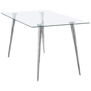 Gilman - Rectangular 64-inch Glass Top Dining Table - JaxCo Furniture
