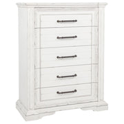 Mckinney - 5-Drawer Bedroom Chest Of Drawers - Vintage White - JaxCo Furniture