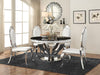 Anchorage - Round Glass Top Dining Table - Chrome - JaxCo Furniture