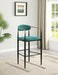 Tina - Metal Pub Height Bar Stool With Upholstered Back And Seat (Set of 2) - JaxCo Furniture