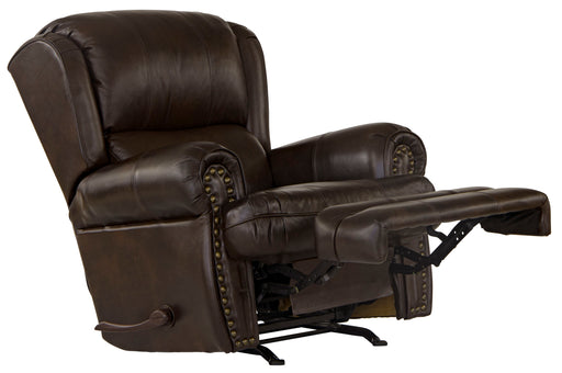 Roberto - Rocker Recliner - Cocoa - Leather - JaxCo Furniture