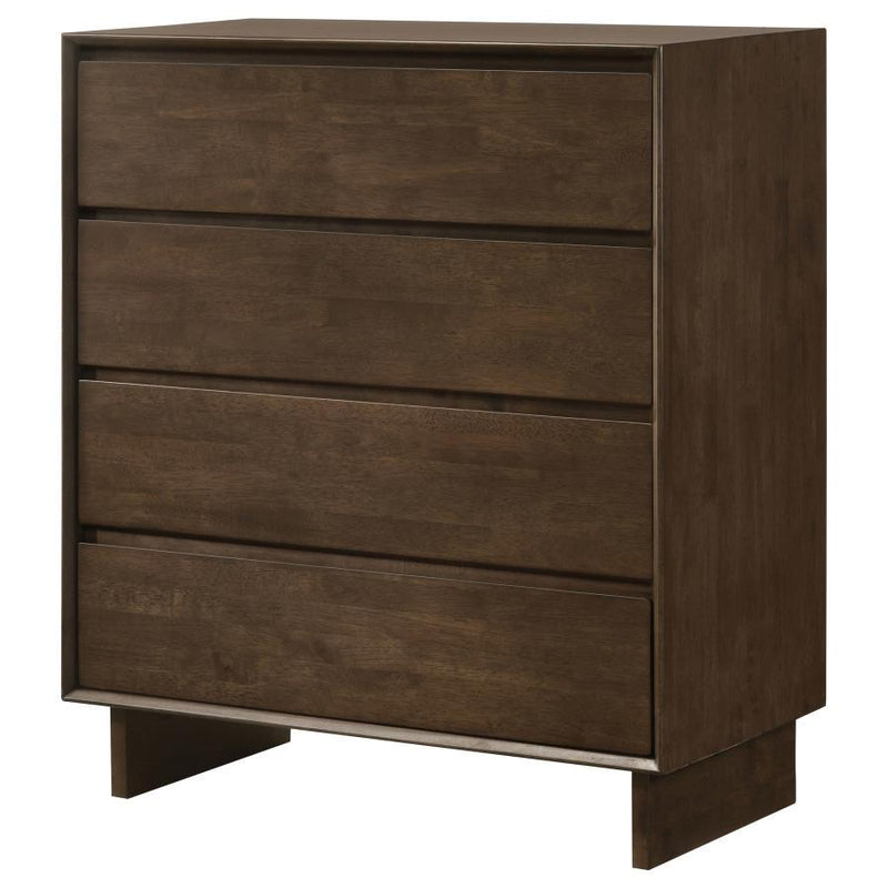 Glenwood - 4-Drawer Chest Of Drawers - Warm Brown - JaxCo Furniture