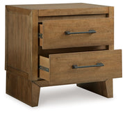 Sherbana - Light Brown - Two Drawer Night Stand - JaxCo Furniture