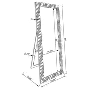 Mckay - Acrylic Frame Standing Mirror - Smokey Gray - JaxCo Furniture