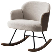 Paige - Boucle Upholstered Mid Back Rocking Chair - JaxCo Furniture