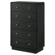 Cavelle - 5-Drawer Chest Of Drawers - Black - JaxCo Furniture