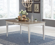 Skempton - White - RECT DRM Table w/Storage - JaxCo Furniture