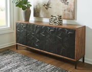 Dorannby - Black / Brown - Accent Cabinet - JaxCo Furniture