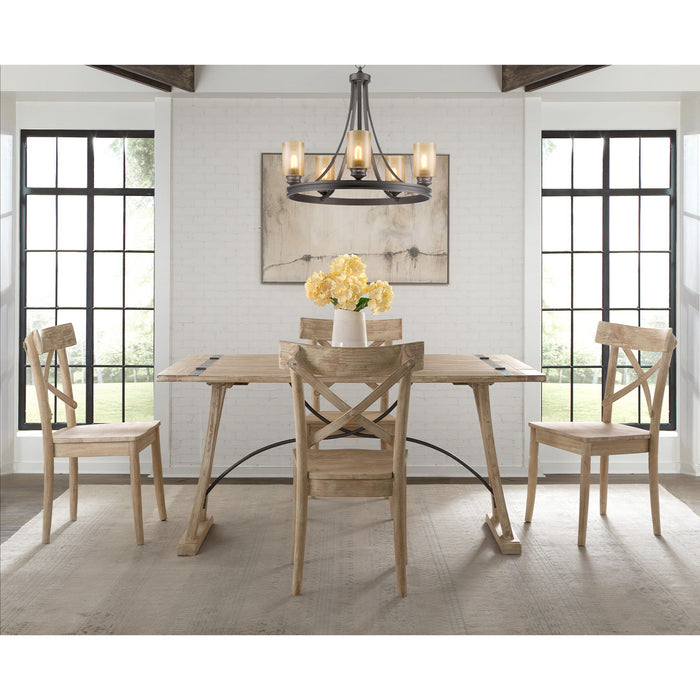 Callista - Folding Top 5 Piece Dining Set-Table And Four Chairs - Beach - JaxCo Furniture