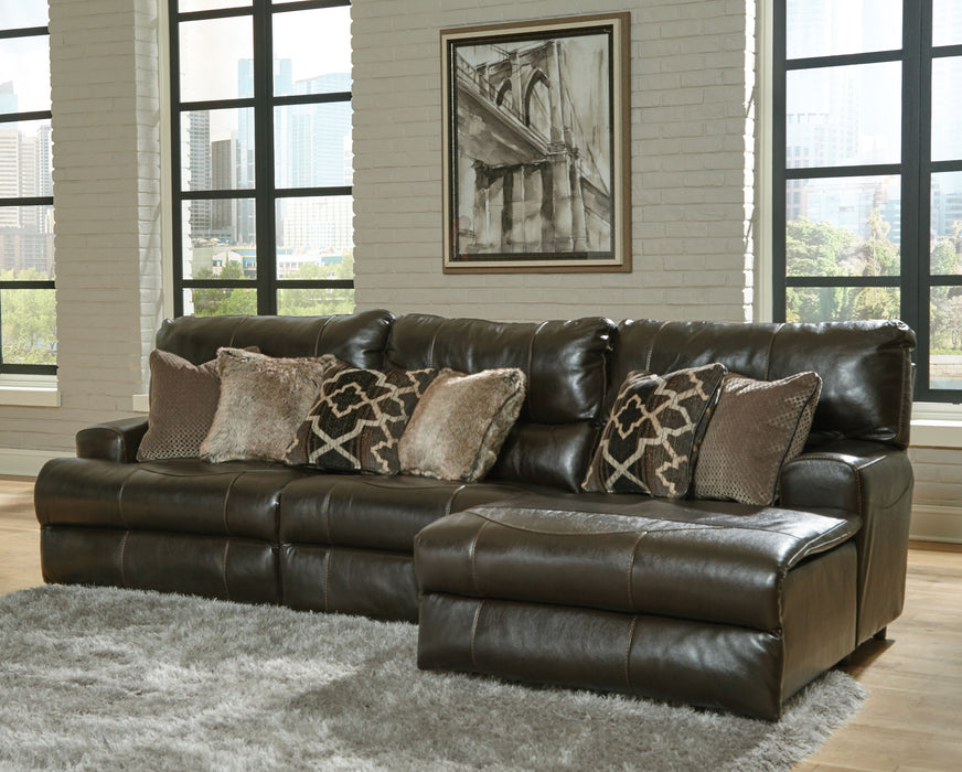 Como - 3 Piece Italian Leather Match Reclining Sofa - JaxCo Furniture