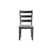 Martin - Dining Side Chair With Grey Fabric (Set of 2) - Black Finish - JaxCo Furniture