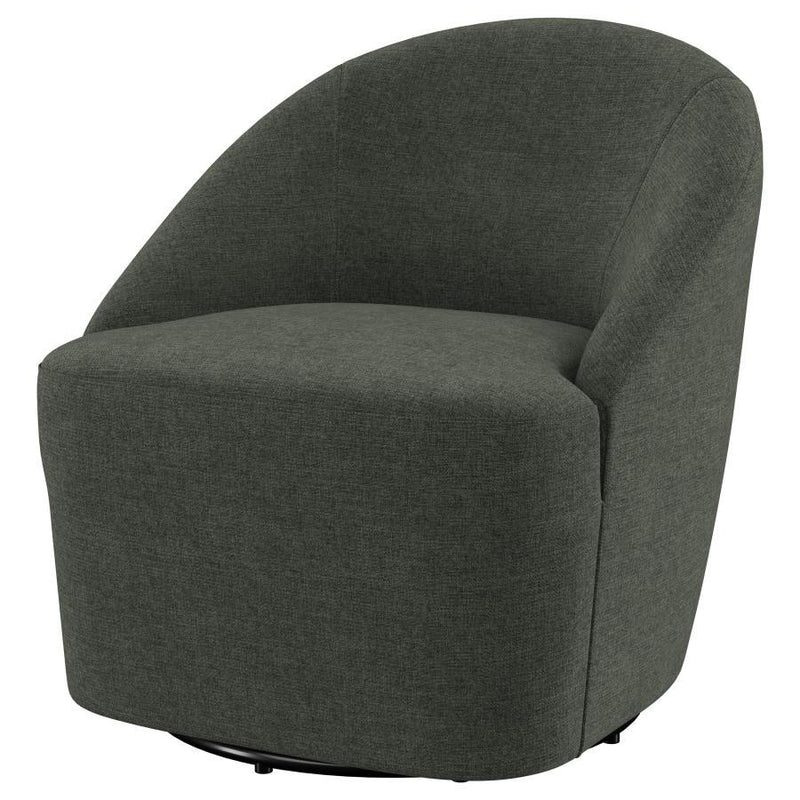 Leon - Upholstered Barrel Accent Swivel Chair - JaxCo Furniture