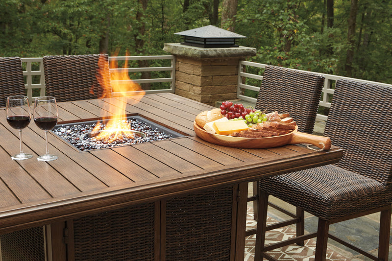 Paradise Trail - Outdoor Fire Pit Table Set - JaxCo Furniture