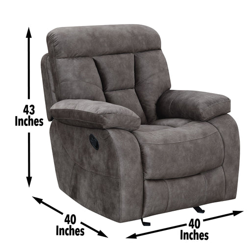 Bogata - Glider Chair - Dark Gray - JaxCo Furniture