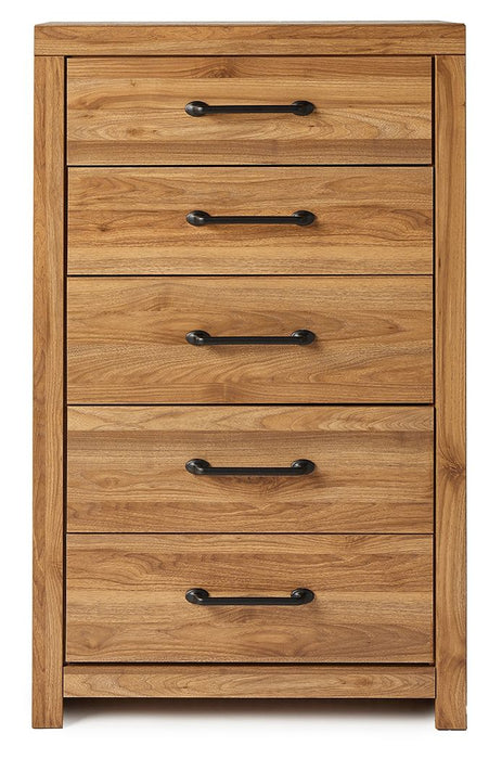 Pasklyn - Brown - Five Drawer Chest