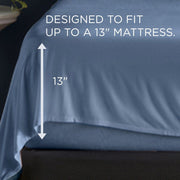 Linens - Tempur Rayon from Bamboo Sheet Set - Vintage Indigo - JaxCo Furniture