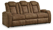 Wolfridge - Brindle - 2 Pc. - Power Reclining Sofa, Power Reclining Loveseat With Console - JaxCo Furniture