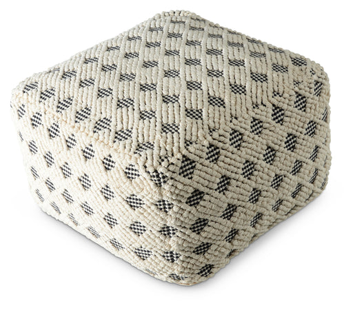 Kodi - Square Pouf - Pearl Silver - JaxCo Furniture