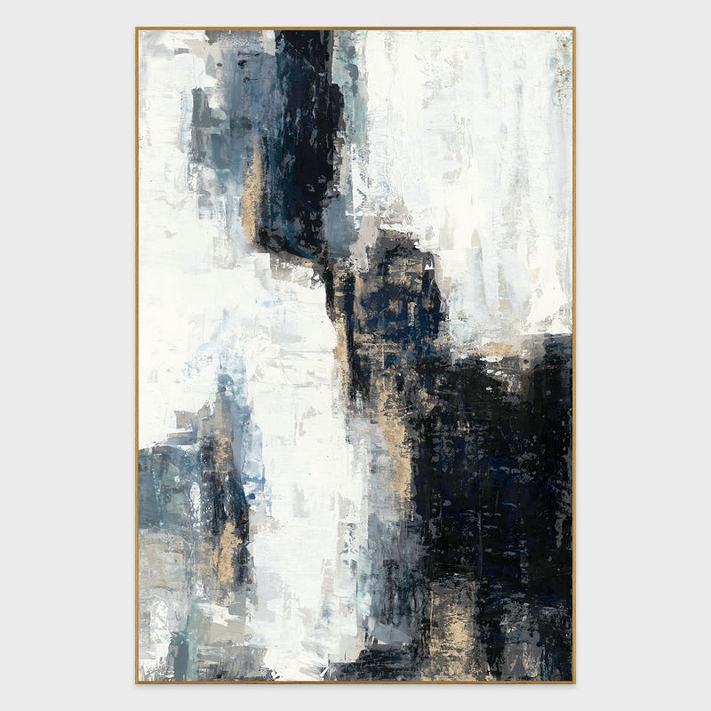 Gloss - 48" x 72" Painting Art by Buddy Whitlock - Gray / Black - JaxCo Furniture